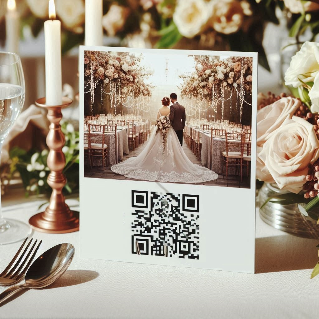 un QrCode sur une table